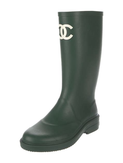 chanel rain boots green|chanel rain boots size 36.5.